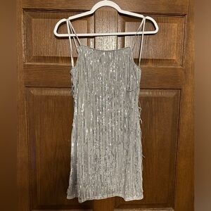 NWT silver sequins fringe trixxi clothing company dress from Marshall’s